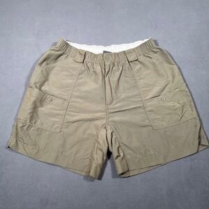 Aftco Bluewater Original Fishing Shorts Mens 40 Tan Brown Elastic Waist Cargo